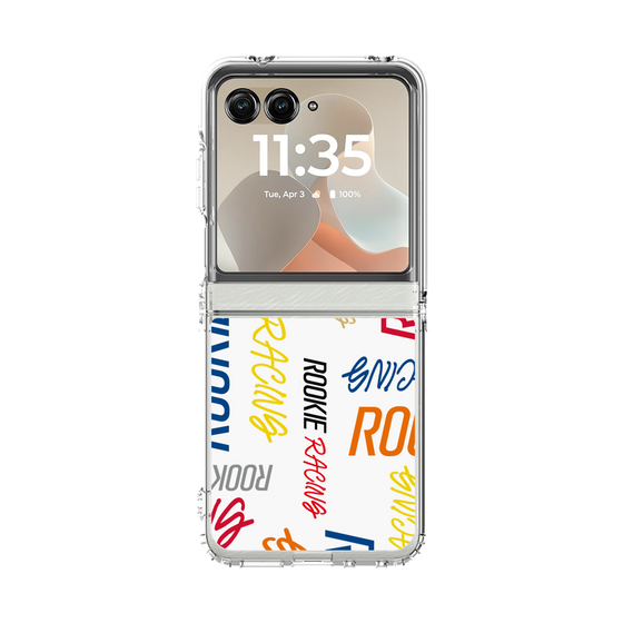 クリアケース［ ルーキーレーシング - カラフルロゴ - ホワイト ］