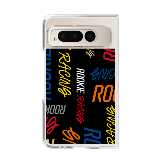 クリアケース［ ルーキーレーシング - カラフルロゴ - ブラック ］