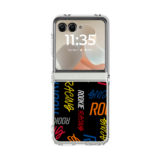 クリアケース［ ルーキーレーシング - カラフルロゴ - ブラック ］