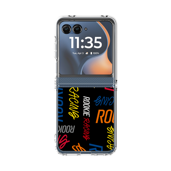 クリアケース［ ルーキーレーシング - カラフルロゴ - ブラック ］