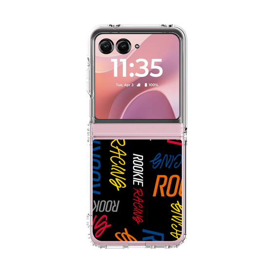 クリアケース［ ルーキーレーシング - カラフルロゴ - ブラック ］