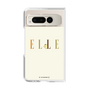 クリアケース［ ELLE×ポムポムプリン - ロゴ - ベージュ ］
