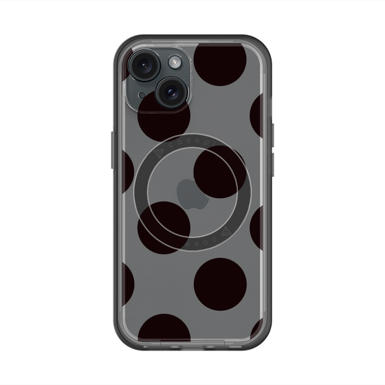 スリムプロテクションプレミアムケース with MagSafe［ シンプルドット - Black ］