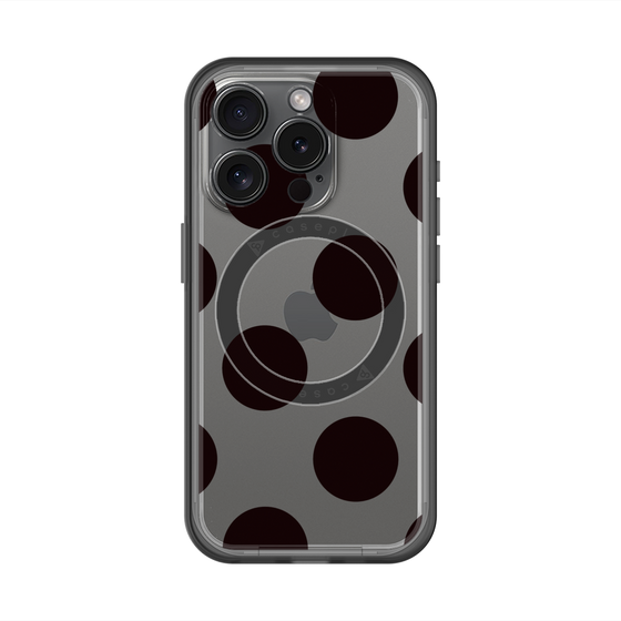 スリムプロテクションプレミアムケース with MagSafe［ シンプルドット - Black ］
