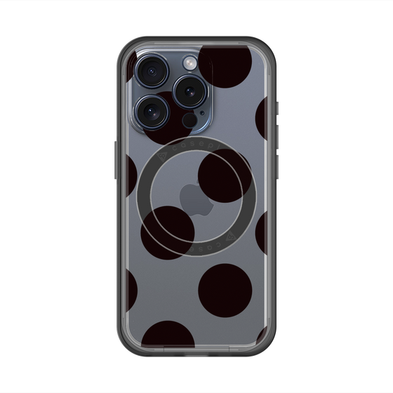 スリムプロテクションプレミアムケース with MagSafe［ シンプルドット - Black ］