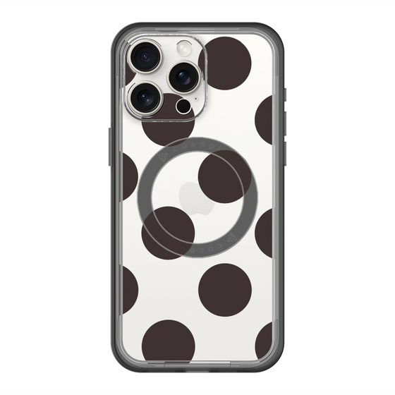スリムプロテクションプレミアムケース with MagSafe［ シンプルドット - Black ］