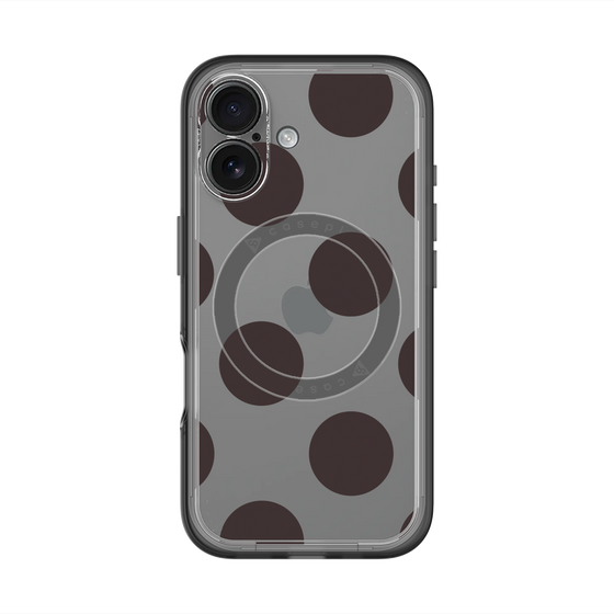 スリムプロテクションプレミアムケース with MagSafe［ シンプルドット - Black ］