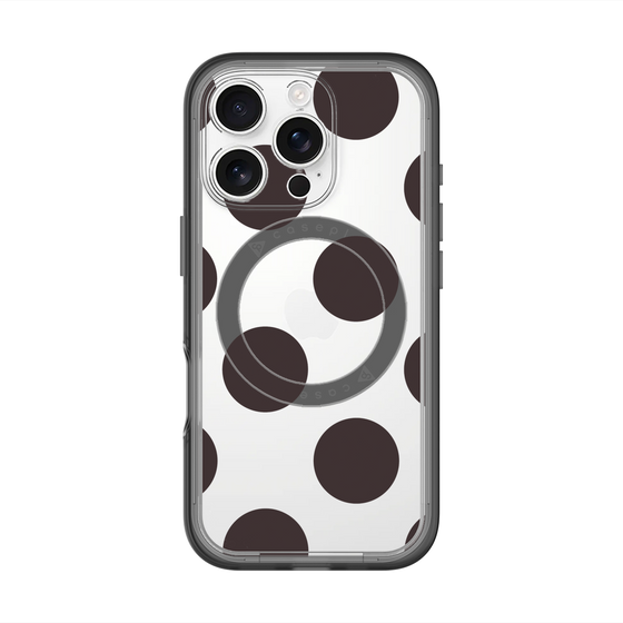 スリムプロテクションプレミアムケース with MagSafe［ シンプルドット - Black ］