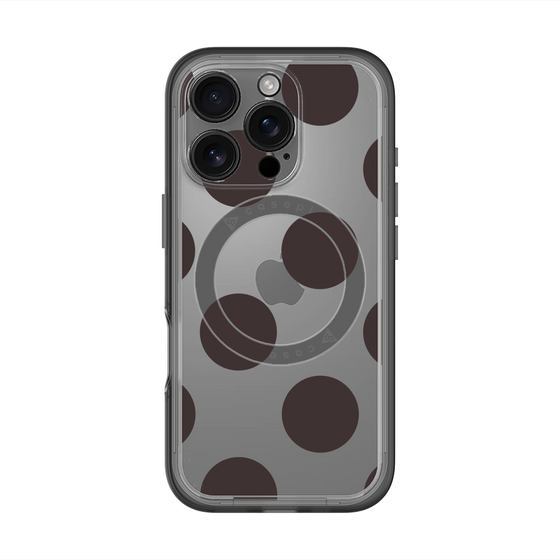 スリムプロテクションプレミアムケース with MagSafe［ シンプルドット - Black ］