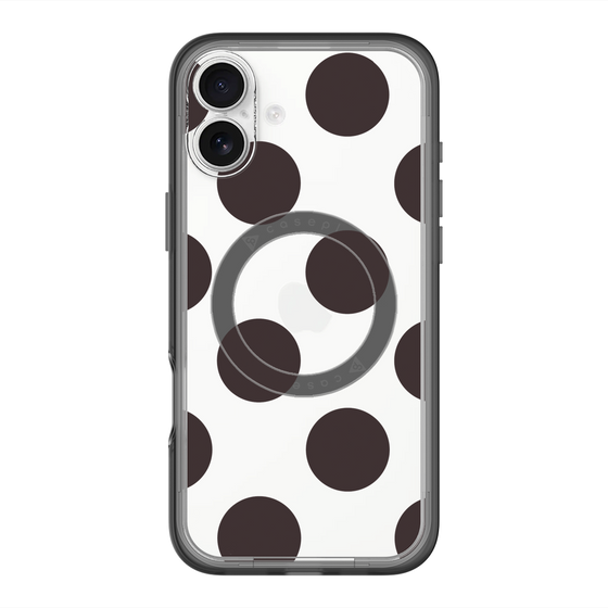 スリムプロテクションプレミアムケース with MagSafe［ シンプルドット - Black ］