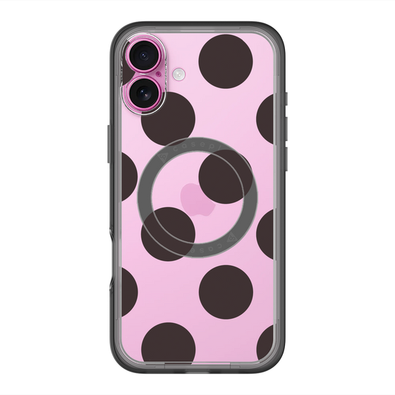 スリムプロテクションプレミアムケース with MagSafe［ シンプルドット - Black ］