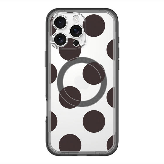 スリムプロテクションプレミアムケース with MagSafe［ シンプルドット - Black ］