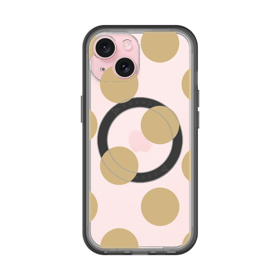 スリムプロテクションプレミアムケース with MagSafe［ シンプルドット - Beige ］