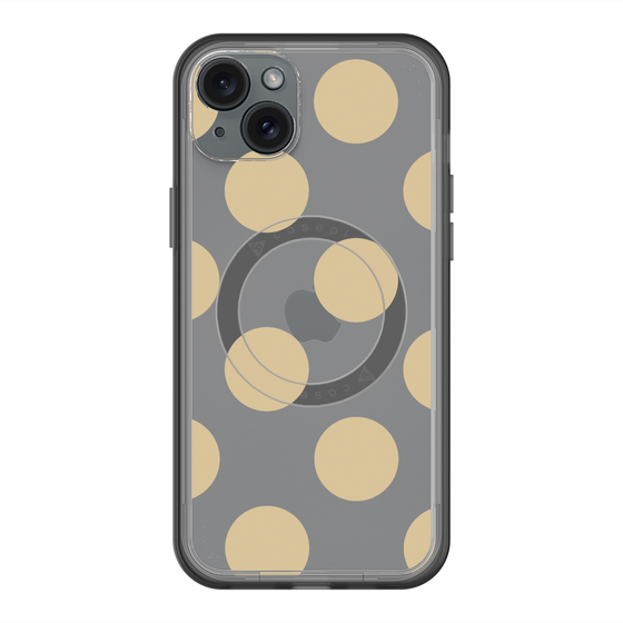 スリムプロテクションプレミアムケース with MagSafe［ シンプルドット - Beige ］