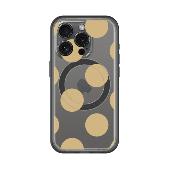 スリムプロテクションプレミアムケース with MagSafe［ シンプルドット - Beige ］