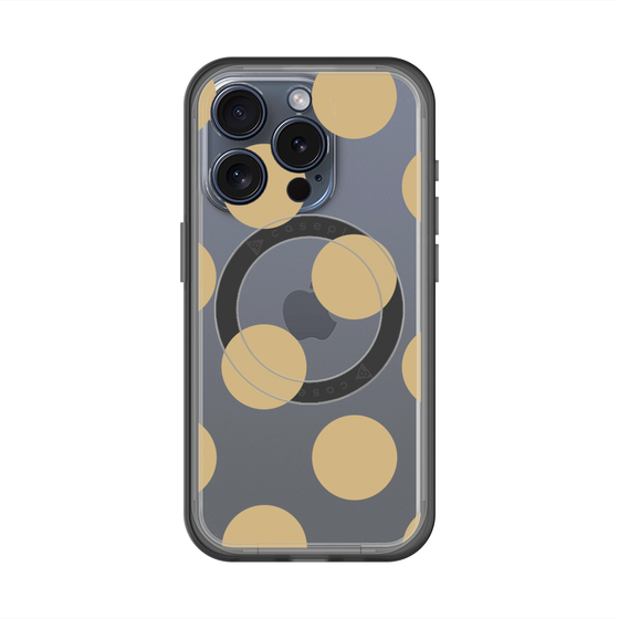 スリムプロテクションプレミアムケース with MagSafe［ シンプルドット - Beige ］