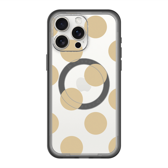 スリムプロテクションプレミアムケース with MagSafe［ シンプルドット - Beige ］