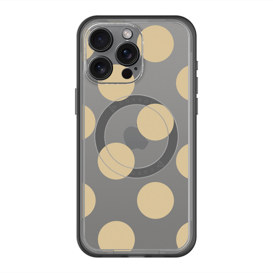 スリムプロテクションプレミアムケース with MagSafe［ シンプルドット - Beige ］