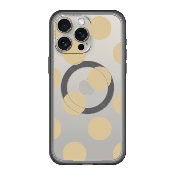 スリムプロテクションプレミアムケース with MagSafe［ シンプルドット - Beige ］
