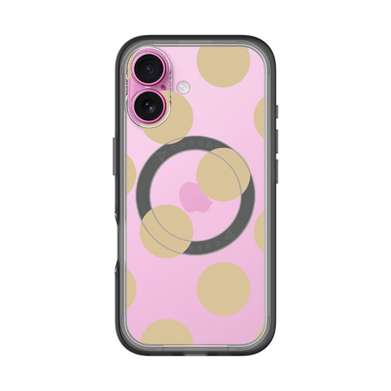 スリムプロテクションプレミアムケース with MagSafe［ シンプルドット - Beige ］