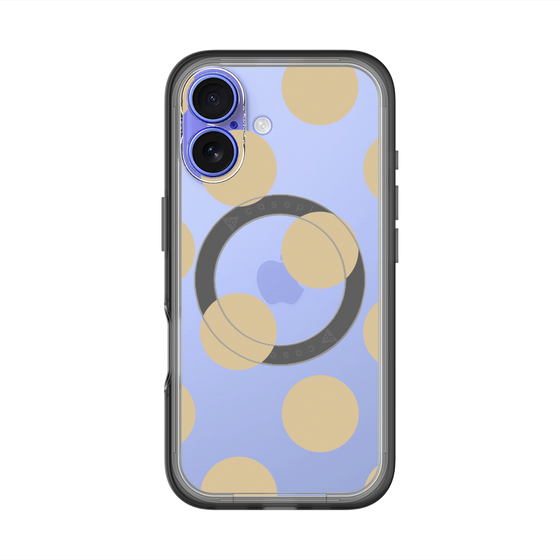 スリムプロテクションプレミアムケース with MagSafe［ シンプルドット - Beige ］