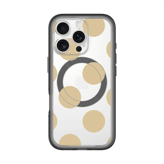 スリムプロテクションプレミアムケース with MagSafe［ シンプルドット - Beige ］