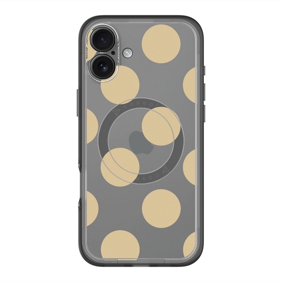 スリムプロテクションプレミアムケース with MagSafe［ シンプルドット - Beige ］