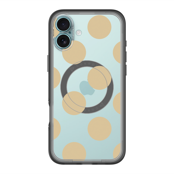 スリムプロテクションプレミアムケース with MagSafe［ シンプルドット - Beige ］