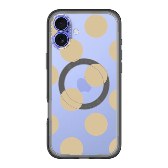 スリムプロテクションプレミアムケース with MagSafe［ シンプルドット - Beige ］