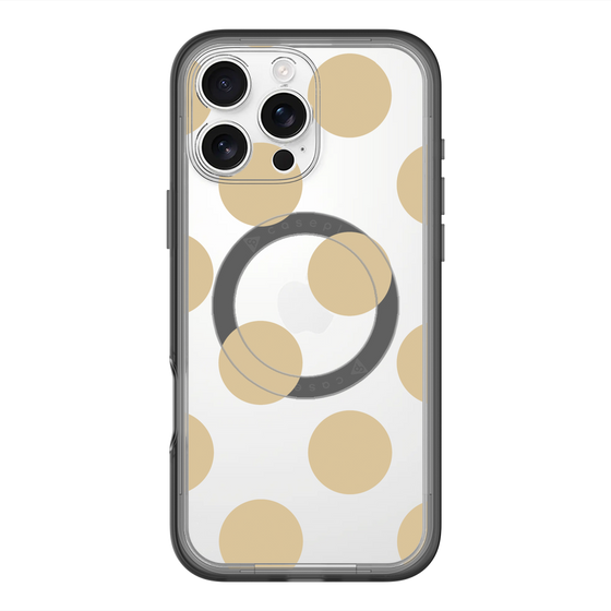 スリムプロテクションプレミアムケース with MagSafe［ シンプルドット - Beige ］