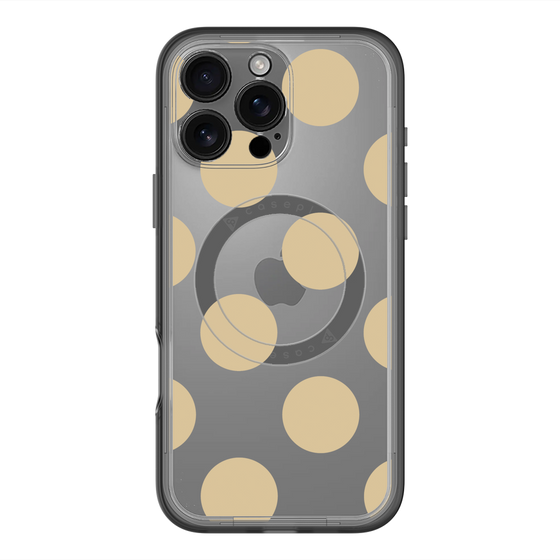 スリムプロテクションプレミアムケース with MagSafe［ シンプルドット - Beige ］