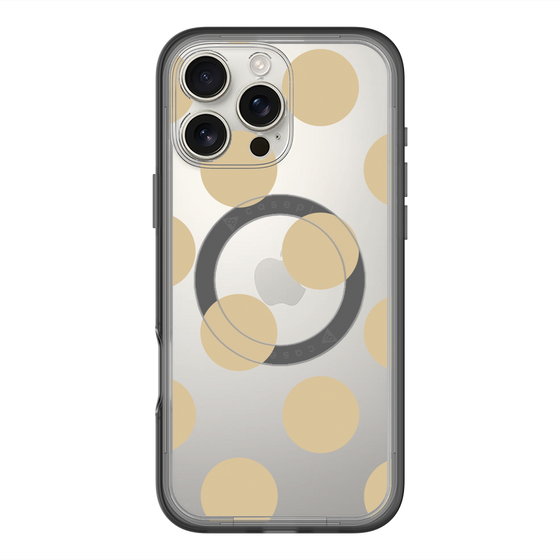 スリムプロテクションプレミアムケース with MagSafe［ シンプルドット - Beige ］
