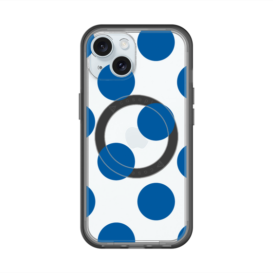 スリムプロテクションプレミアムケース with MagSafe［ シンプルドット - Blue ］