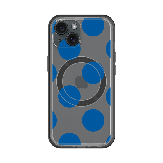 スリムプロテクションプレミアムケース with MagSafe［ シンプルドット - Blue ］