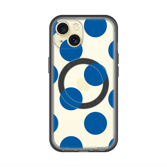 スリムプロテクションプレミアムケース with MagSafe［ シンプルドット - Blue ］