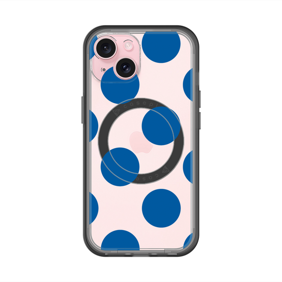 スリムプロテクションプレミアムケース with MagSafe［ シンプルドット - Blue ］