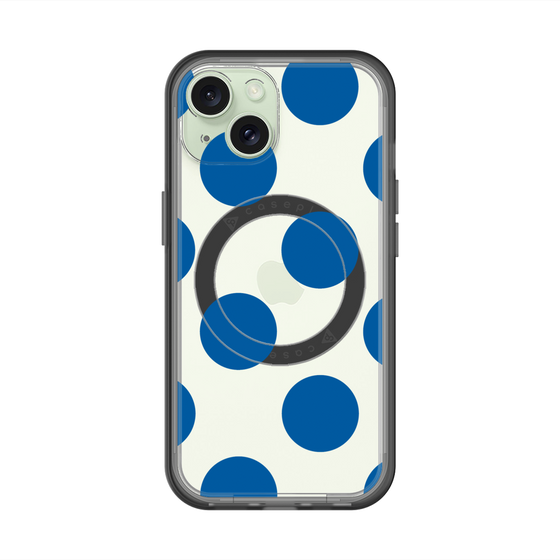 スリムプロテクションプレミアムケース with MagSafe［ シンプルドット - Blue ］