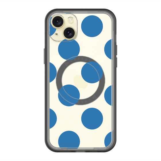 スリムプロテクションプレミアムケース with MagSafe［ シンプルドット - Blue ］