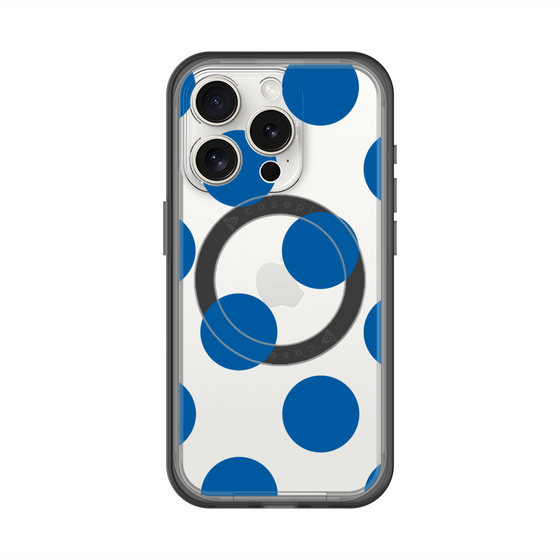 スリムプロテクションプレミアムケース with MagSafe［ シンプルドット - Blue ］