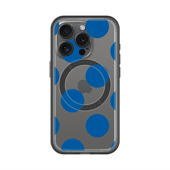 スリムプロテクションプレミアムケース with MagSafe［ シンプルドット - Blue ］
