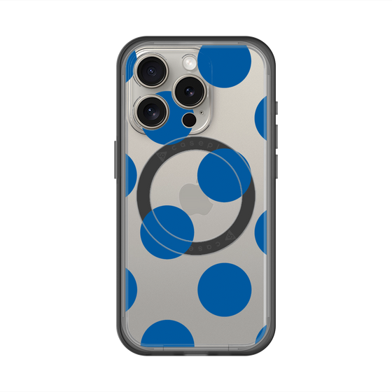 スリムプロテクションプレミアムケース with MagSafe［ シンプルドット - Blue ］