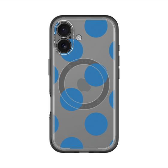 スリムプロテクションプレミアムケース with MagSafe［ シンプルドット - Blue ］