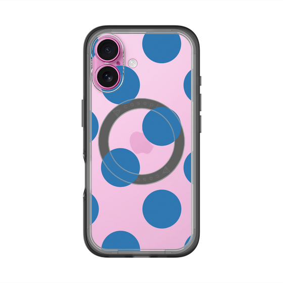 スリムプロテクションプレミアムケース with MagSafe［ シンプルドット - Blue ］