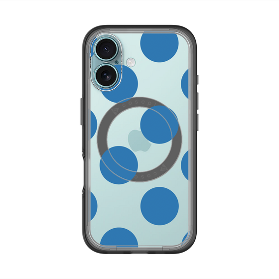 スリムプロテクションプレミアムケース with MagSafe［ シンプルドット - Blue ］