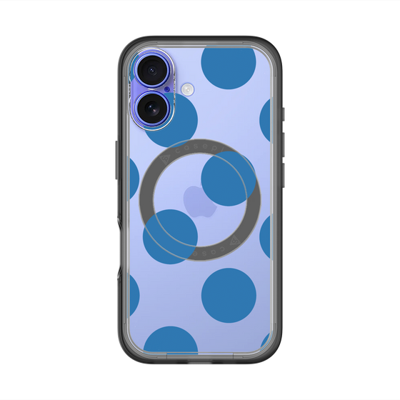 スリムプロテクションプレミアムケース with MagSafe［ シンプルドット - Blue ］