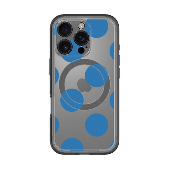 スリムプロテクションプレミアムケース with MagSafe［ シンプルドット - Blue ］