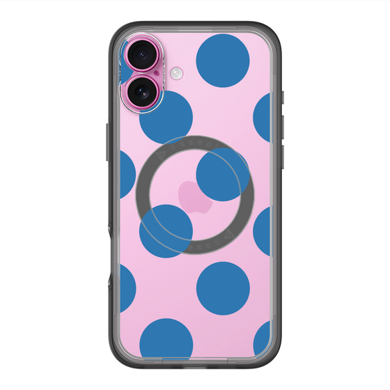 スリムプロテクションプレミアムケース with MagSafe［ シンプルドット - Blue ］