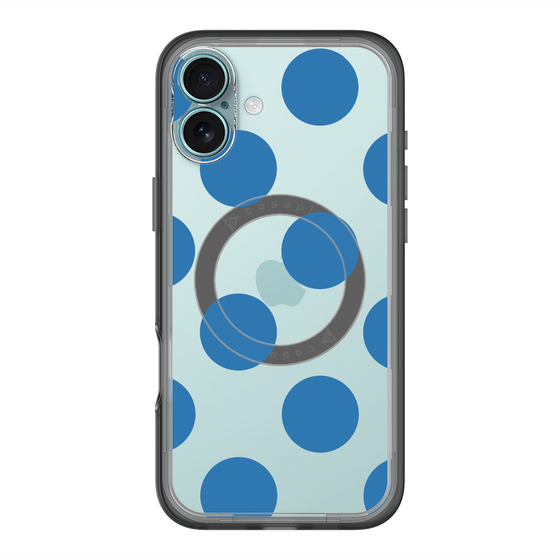 スリムプロテクションプレミアムケース with MagSafe［ シンプルドット - Blue ］