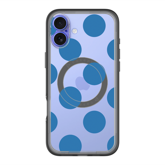 スリムプロテクションプレミアムケース with MagSafe［ シンプルドット - Blue ］
