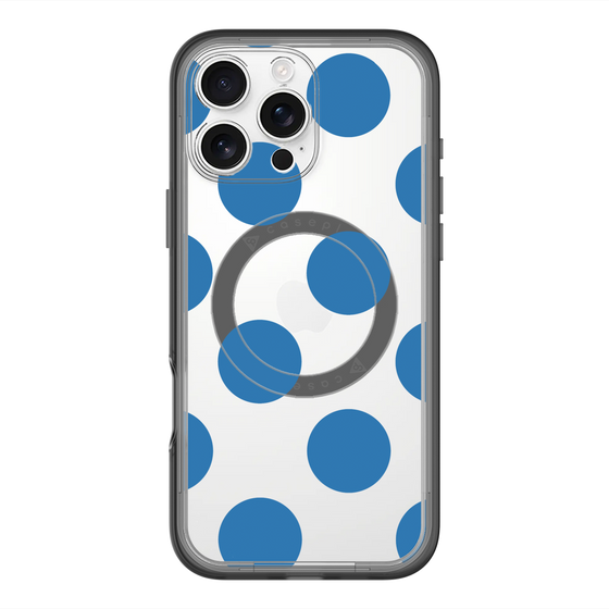 スリムプロテクションプレミアムケース with MagSafe［ シンプルドット - Blue ］